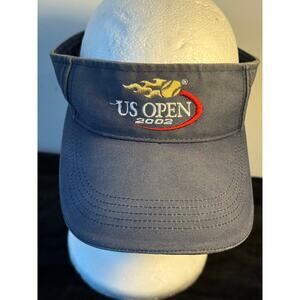 Vintage US Open 2002 Tennis Y2K Visor Hat FILA Taiwon Made All Cotton